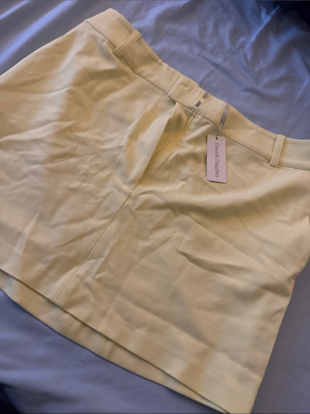 My Favorite Daughter THE ELLIE SKIRT  Pale Yellow Tailored
